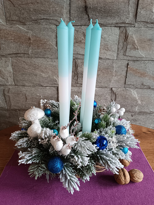 Adventní věnec modrý — foto 1