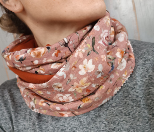Aqua floral no.2 ... origo nákrčník (gázovina)