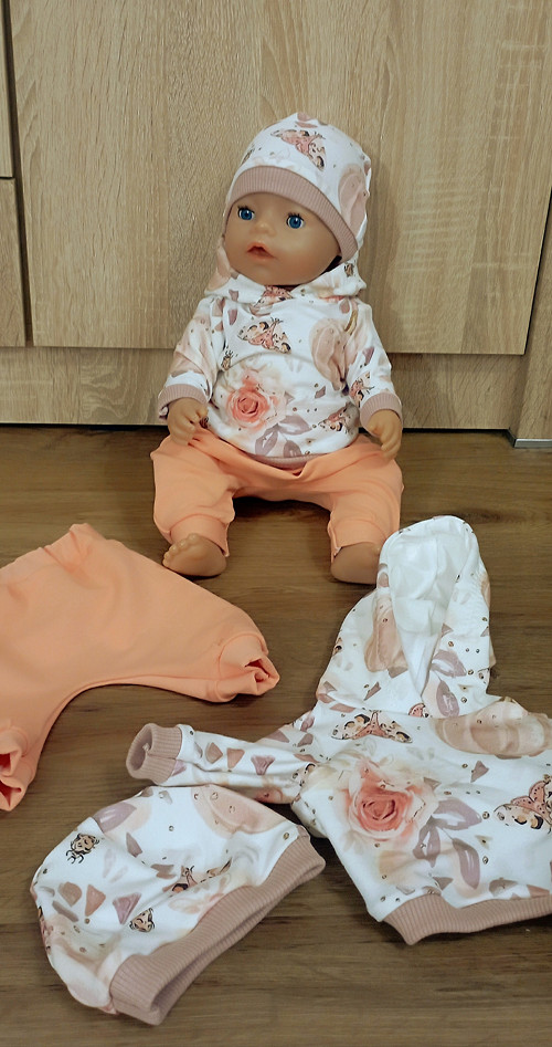 Set 3 ks oblečení pro Baby Born 43 - dýně