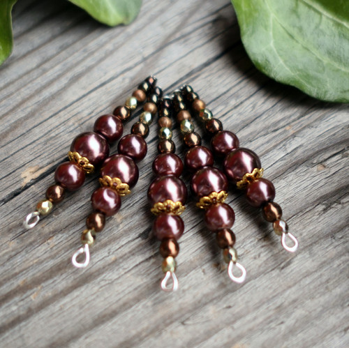 Sada-ozdobičky hnědé voskové