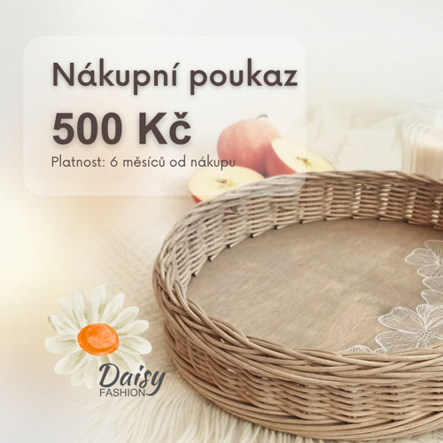 Nákupní poukaz 500 Kč u prodejce DaisyFashion