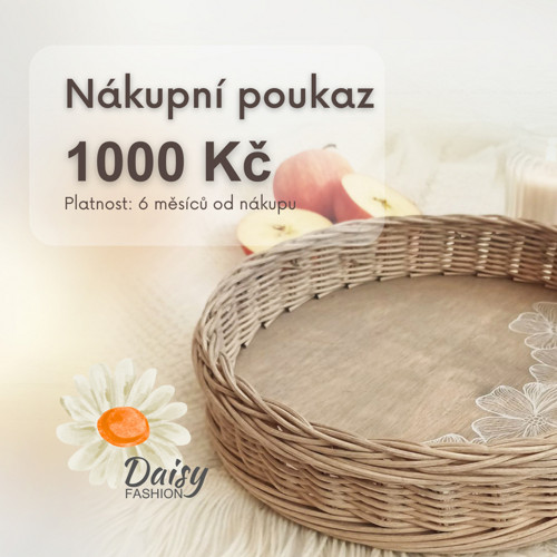 Nákupní poukaz 1000 Kč u prodejce DaisyFashion