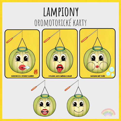 Lampiony, oromotorické karty — foto 1