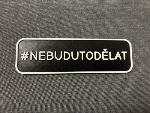 Cedulka - Hashtag NebuduToDělat