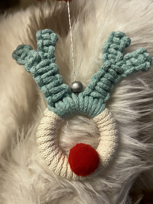 Macrame vánoční sobík