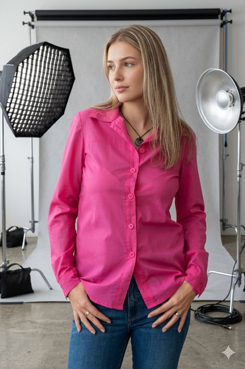 Dámska košeľa pink zo 100% bavlny