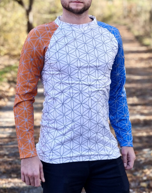 Fiore orange/blue - termo tričko pánske