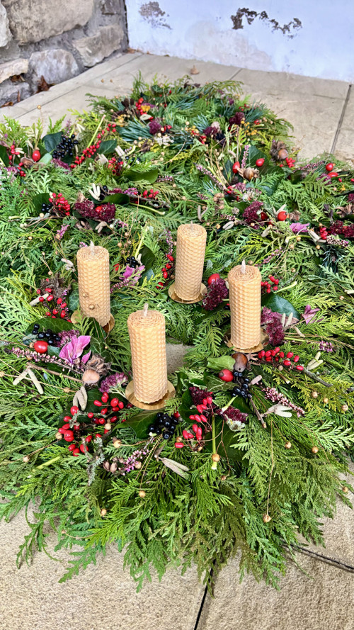 Advent/Vánoce/zimní/celoroční věnec, 100% přírodní