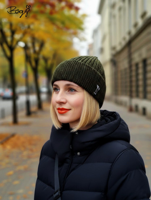 Jarní lehká hučka lahvově zelená unisex 53-57cm