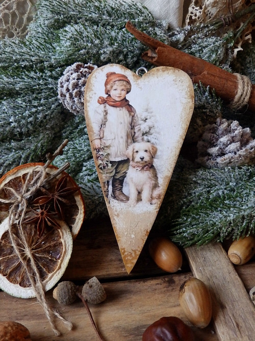 Vánoční srdíčko na zavěšení — foto 1