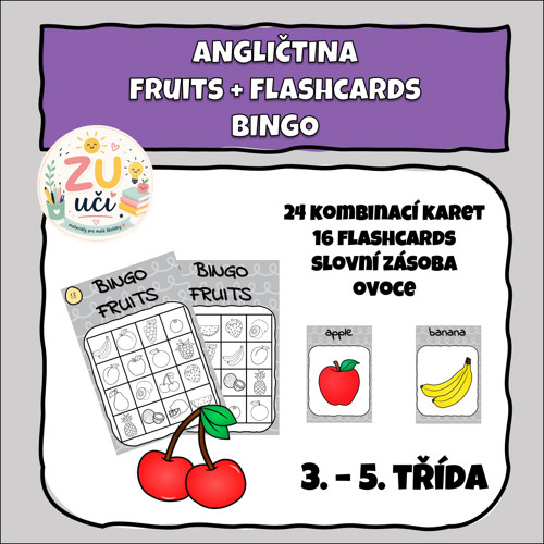 Fruits bingo + flashcards do AJ — foto 1