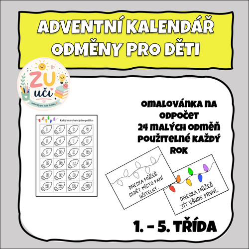 Adventní kalendář - Odměny pro děti