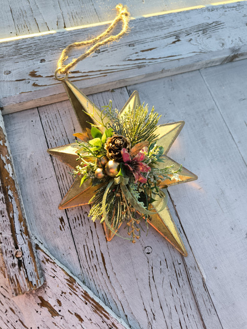 Vánoční, adventní hvězda 30 cm...Fern