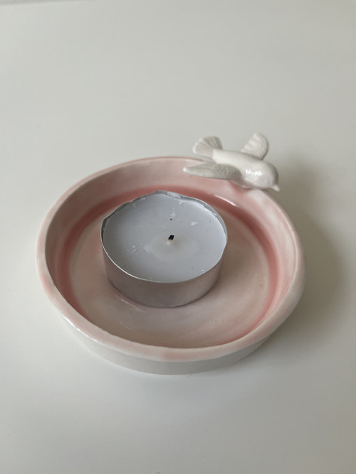 Porcelánový svícen /miska Ptáček