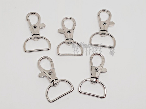 Karabina cca 38x24mm, barva platina