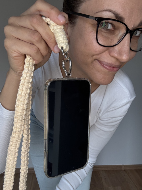 Macrame popruh na mobil