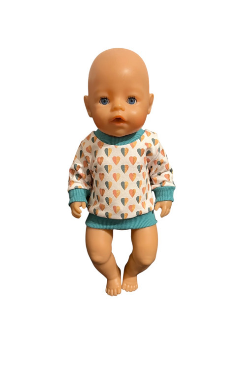 Mikina pre Baby Born 43 cm - srdiečka