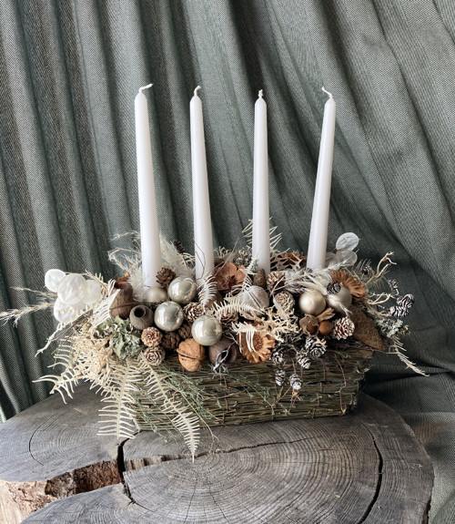 Adventní svícen bílá — foto 1