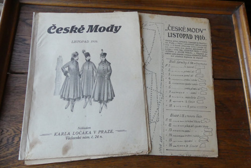 České mody...modní časopis listopad1916, střihy