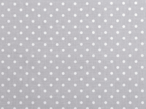 Bavlněná látka puntíky (10cm) - šedá světlá
