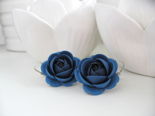 Dark Blue II, visací náušnice — foto 1