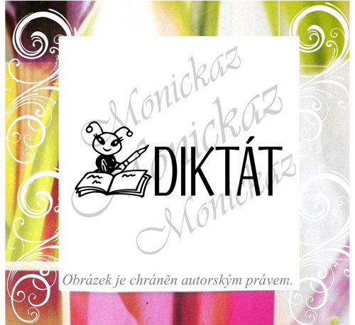 Diktát včelka 967. Razítko.