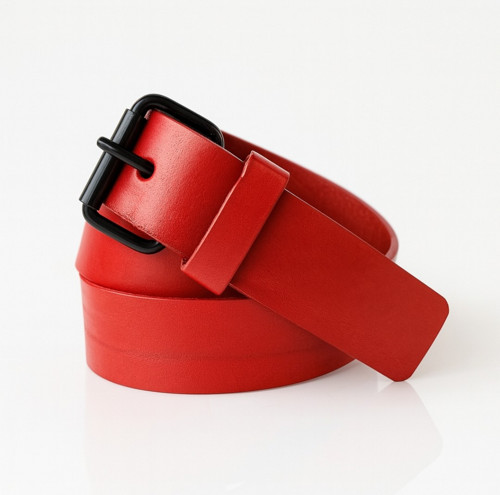 Kožený opasek 4 cm, přezka-černá