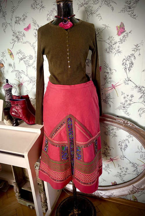 Sukně boho vintage vyšívaná — foto 1