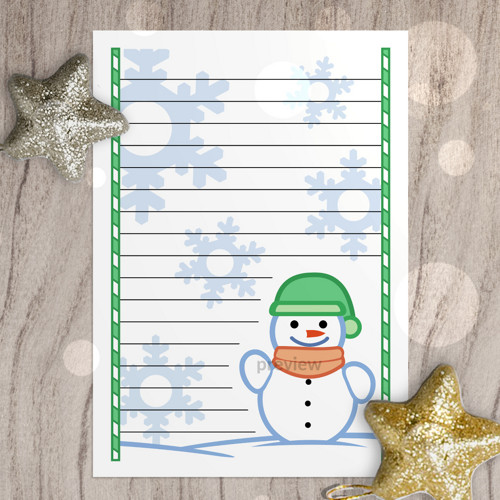 Vánoční dopis Cute snowman - mávající
