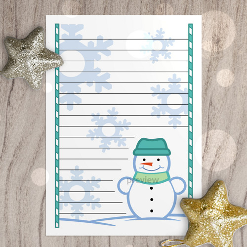 Vánoční dopis Cute snowman - klobouček