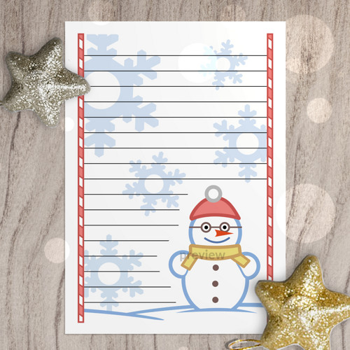 Vánoční dopis Cute snowman - brýle