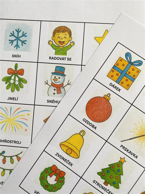 Komunikační karty pro autisty - Vánoční sada