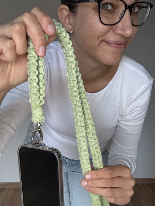 Macrame popruh na mobil