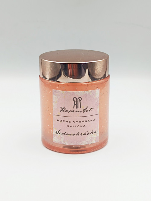 Sedmikráska-gelová svíčka ve skle s víčkem, 120ml