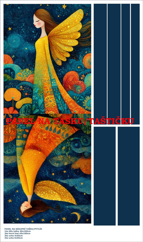 Panel na tašku/taštičku - bavlna XL