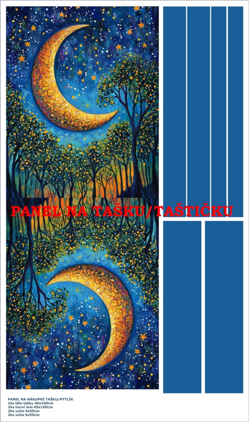 Panel na tašku/taštičku - bavlna XL