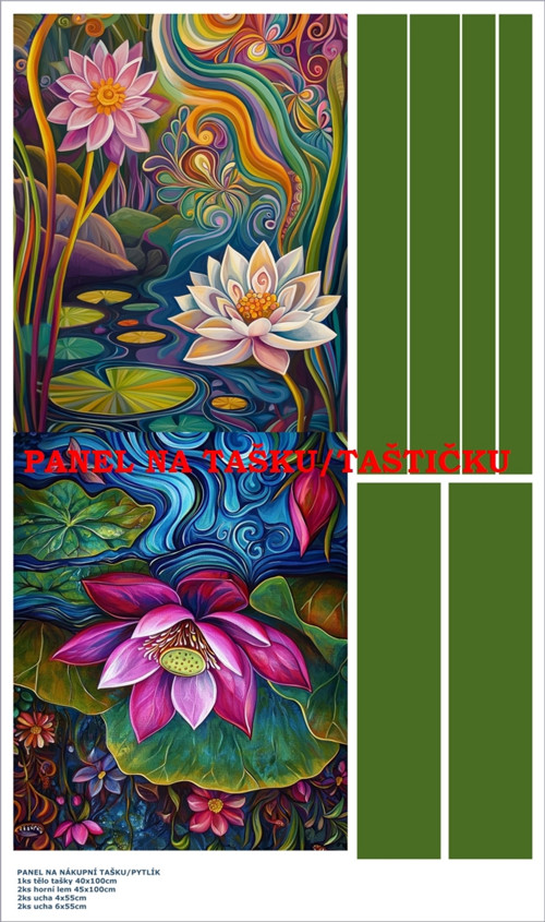 Panel na tašku/taštičku - bavlna XL