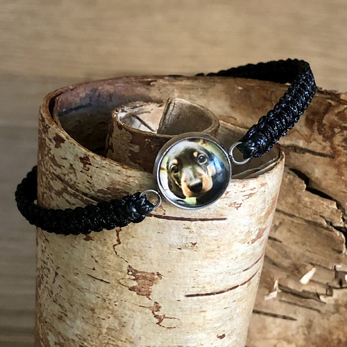 Černý Shamballa Náramek Jezevčík - Ocel