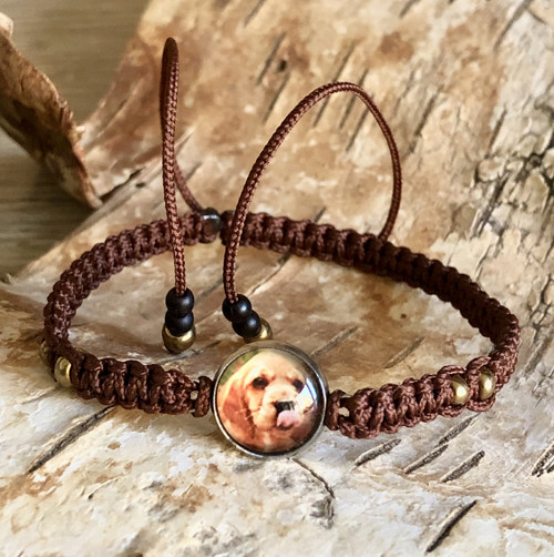 Hnědý Shamballa Náramek Kokršpaněl - Ocel