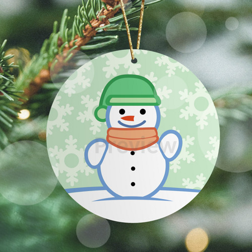 Vánoční ozdoba Cute snowman - kývajíci