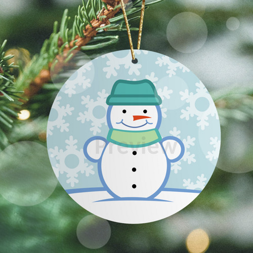 Vánoční ozdoba Cute snowman - klobouk