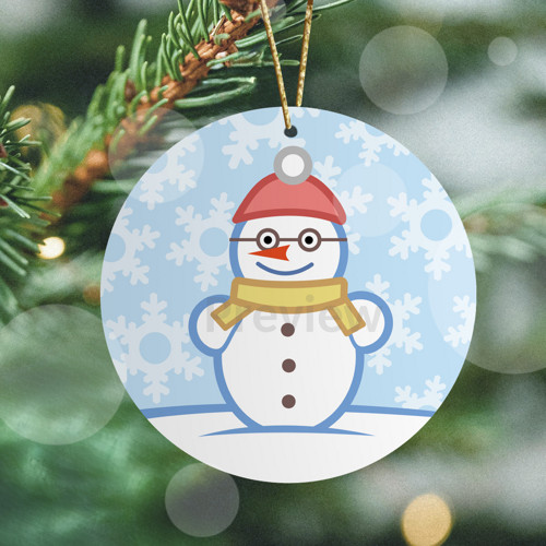 Vánoční ozdoba Cute snowman - brýle — foto 1