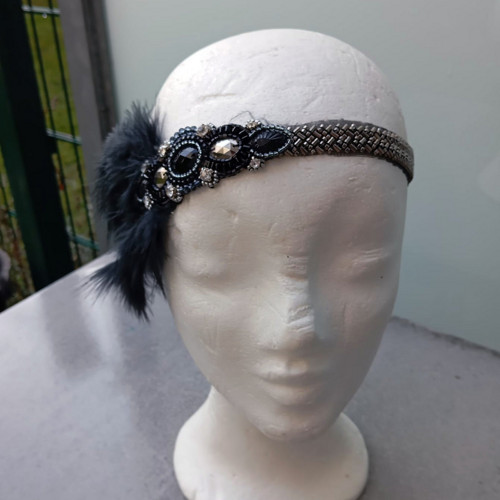 Great Gatsby Silver and Black... čelenka