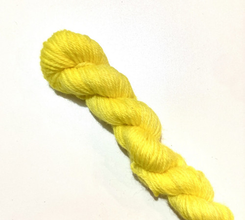 Mini přadeno ručně barvené ponožkové příze -Yellow