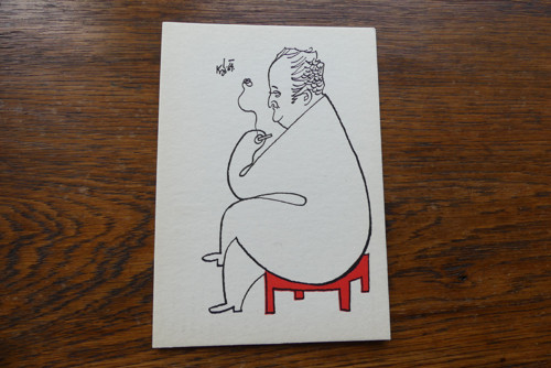 Karel Ptáčník - karikatura J. Kándl...pohlednice