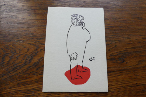 Josef Sekera - karikatura J. Kándl...pohlednice