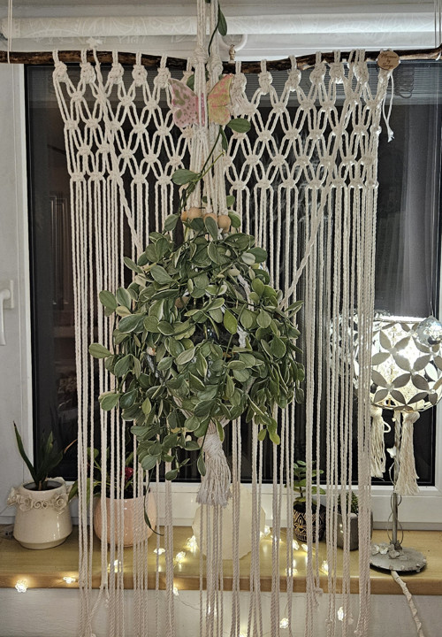 Macramé boho záclona