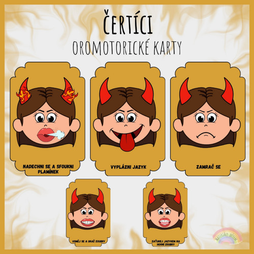Čertíci, oromotorické karty — foto 1