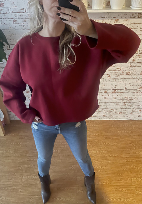 Oversize mikina z teplákoviny