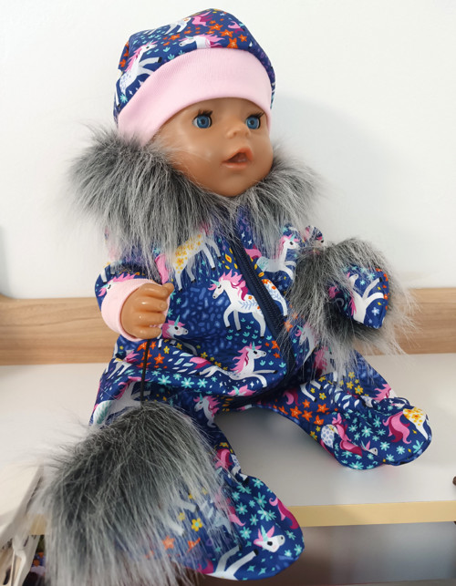 Zimní sada pro Baby Born 43cm - Jednorožci